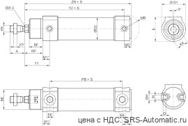 Aventics Круглые цилиндры, Cерия RPC – R412020646 - Aventics Круглые цилиндры, Cерия RPC – R412020646