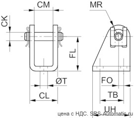 Aventics Крепление на вилке, Cерия AB3 – 1827001446 - Aventics Крепление на вилке, Cерия AB3 – 1827001446