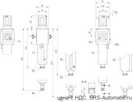 Aventics Регулирующий клапан с фильтром, Cерия AS3-FRE – R412007198 - Aventics Регулирующий клапан с фильтром, Cерия AS3-FRE – R412007198