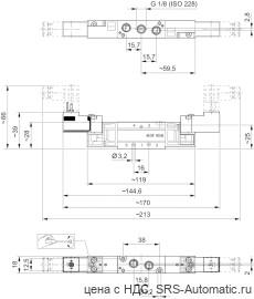 Aventics 2 x 3/2-пневмораспределитель, Cерия WV02 – 0820037103 - Aventics 2 x 3/2-пневмораспределитель, Cерия WV02 – 0820037103