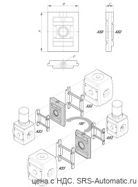 Aventics Принадлежности для монтажа в блок, Cерия AS3/AS5-MBR-…-W07 – R412010122 - Aventics Принадлежности для монтажа в блок, Cерия AS3/AS5-MBR-…-W07 – R412010122