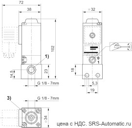 Aventics 3/2 -пневмораспределитель, Cерия DO35 – 0820005103 - Aventics 3/2 -пневмораспределитель, Cерия DO35 – 0820005103