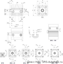 Aventics Компактный цилиндр, Cерия KPZ – 0822492101 - Aventics Компактный цилиндр, Cерия KPZ – 0822492101