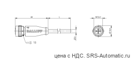 Разъем с кабелем Balluff BCC M415-0000-1A-004-PX43T2-050 - Разъем с кабелем Balluff BCC M415-0000-1A-004-PX43T2-050
