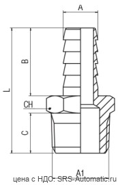 Адаптер шланговый, с нар. Резьбой (коническая) 62340 00 44 cm 00 - Адаптер шланговый, с нар. Резьбой (коническая) 62340 00 44 cm 00