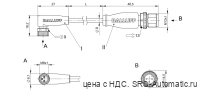 Соединительный кабель Balluff BCC M323-M413-3E-300-VX43T2-020