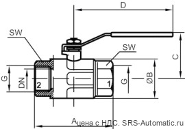 Aventics 2/2-пневмораспределитель (запорный клапан), Cерия SC01 – 3520325500 - Aventics 2/2-пневмораспределитель (запорный клапан), Cерия SC01 – 3520325500