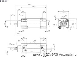 Aventics ISO 15552, серия CCL-IS – R480060045 - Aventics ISO 15552, серия CCL-IS – R480060045