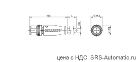 Разъем с кабелем Balluff BCC M414-0000-2A-003-VX8434-050 - Разъем с кабелем Balluff BCC M414-0000-2A-003-VX8434-050