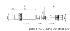 Индуктивный датчик расстояния Balluff BAW M12MM-UAC70G-BP00,2-GS04 - Индуктивный датчик расстояния Balluff BAW M12MM-UAC70G-BP00,2-GS04