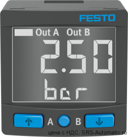 Festo SPAN-P10R-Q4-PNLK-PNVBA-L1 Датчик давления - Festo SPAN-P10R-Q4-PNLK-PNVBA-L1 Датчик давления