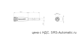 Разъем с кабелем Balluff BCC M313-0000-10-004-VX8334-100 - Разъем с кабелем Balluff BCC M313-0000-10-004-VX8334-100