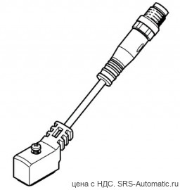 Кабель NEBV-Z4WA2L-P-E-0.5-N-M8G3-S1 - Кабель NEBV-Z4WA2L-P-E-0.5-N-M8G3-S1