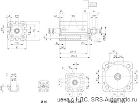 Aventics Компактный цилиндр ISO 21287, Cерия CCI – R422001235 - Aventics Компактный цилиндр ISO 21287, Cерия CCI – R422001235