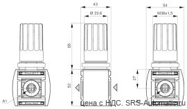Aventics Регулирующий клапан, Cерия AS1-RGS – R412014719 - Aventics Регулирующий клапан, Cерия AS1-RGS – R412014719