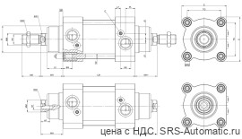 Двустороннего действия, амортизированный, с магнитным кольцом и двусторонним штоком vli 063 0500 - Двустороннего действия, амортизированный, с магнитным кольцом и двусторонним штоком vli 063 0500