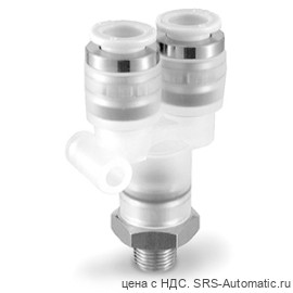 SMC KPQ-U06-02 Тройник цанговый переходной - SMC KPQ-U06-02 Тройник цанговый переходной