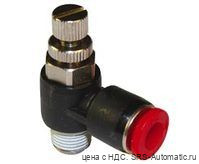 C0SA01028 Winkel-DrosselrückschlagVentil ø10mm R1/4 (Zuluft)
