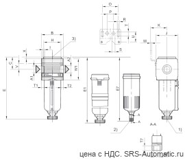 Aventics Фильтр сверхтонкой очистки, Cерия NL4-FLC – 0821303516 - Aventics Фильтр сверхтонкой очистки, Cерия NL4-FLC – 0821303516