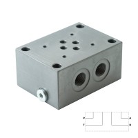 PMMD-AL3G/11_1961251 - Плита для распределителей и клапанов, CETOP 03, P-T-A-B=G3/8