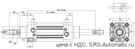 Двустороннего действия, амортизированный, с магнитным кольцом и двусторонним штоком el 080 0300 g - Двустороннего действия, амортизированный, с магнитным кольцом и двусторонним штоком el 080 0300 g